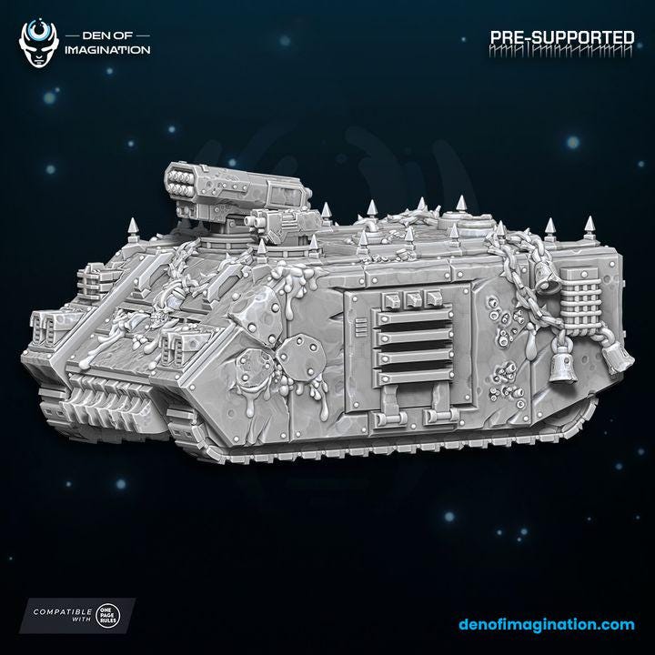 Chaos Tank Transporter - Chaos of Plague - Wildmesh - Tabletop Wargaming Grimdark Scifi Fantasy Daemon Grimdark