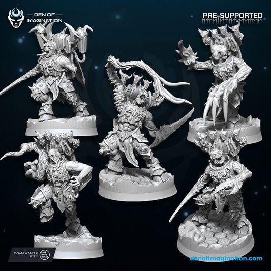 Chaos Haunted Gladiators of Excess - Miniature - Wildmesh - Tabletop Wargaming for Grimdark | Alternative  | OPR Sci-Fi mini