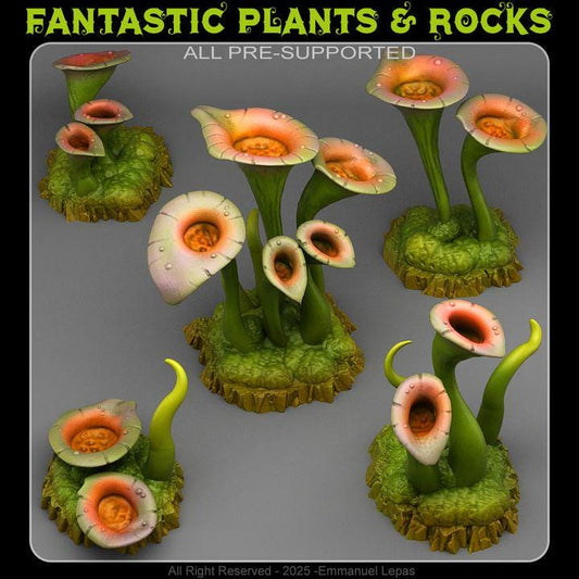 Toxic Swamp Plants Wargaming Terrain Objectives | Fantastic Plants and Rocks | PathFinder | Mini | Dungeons and Dragons | Fantasy | RPG