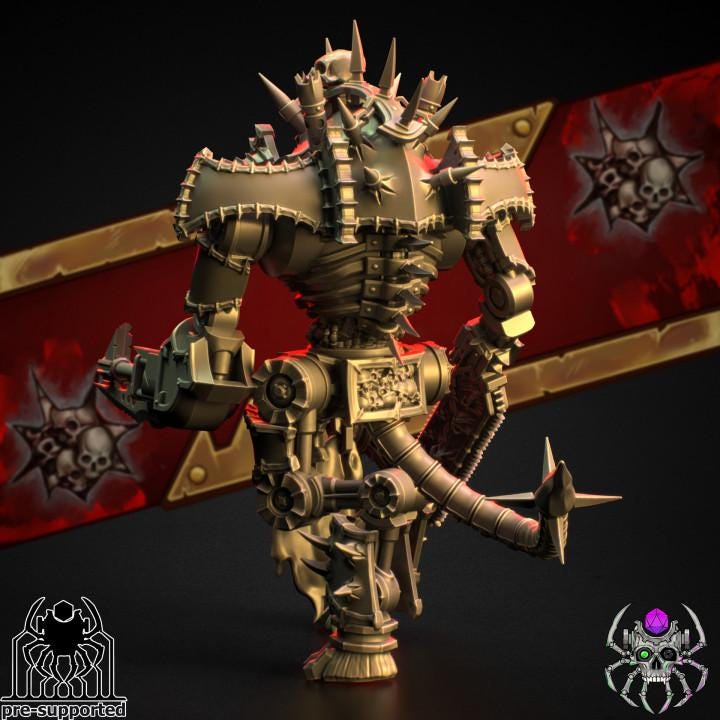 Chaos Marine Bloody Skulls Butcher - Sci-Fi Wargames & TTRPG | Eight Legs Miniatures mini