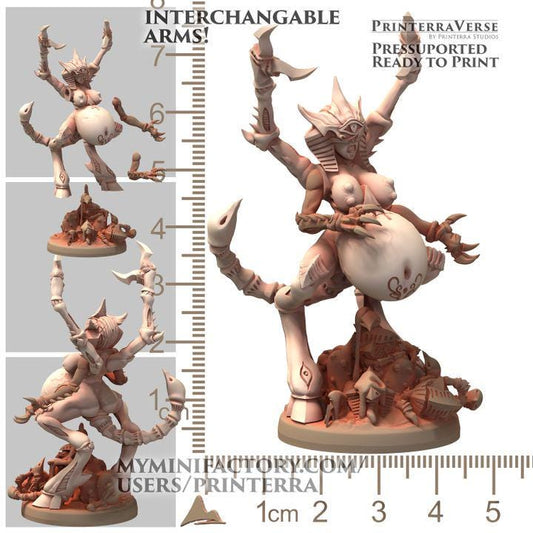 Brood Mistress - Serket - Printerra Studios - Tabletop Wargaming Miniature for Grimdark | OPR | Sci-fi