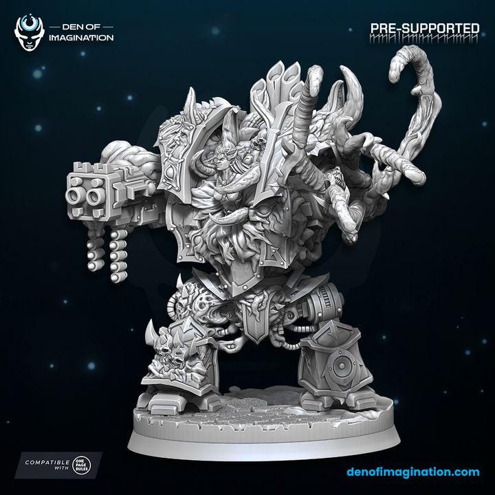 Chaos Juggernaut of Excess Miniature - Chaos of Excess - Wildmesh - Tabletop Wargaming for Grimdark | Alternative  | OPR Sci-Fi