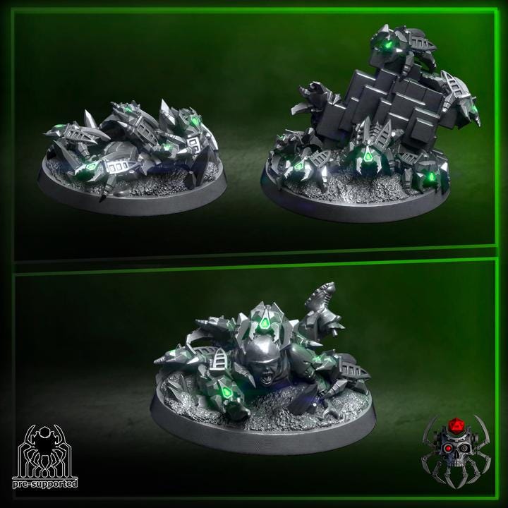 Metal Born Grinder Beetles - Sci-Fi Wargames & TTRPG | Eight Legs Miniatures mini