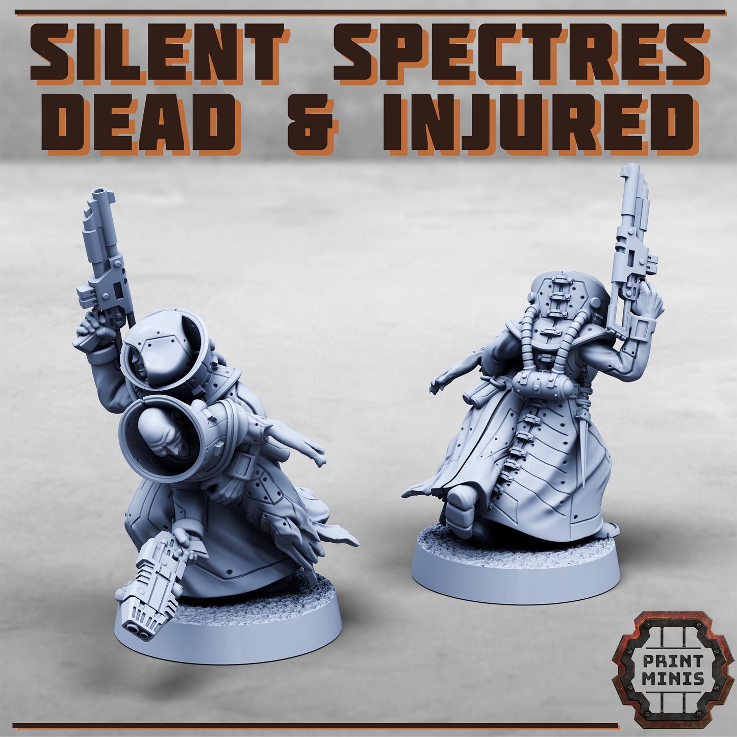 Silent Spectres - Dead and Injured NPCs - Print Minis - Tabletop Wargaming Miniature for Grimdark | OPR | Sci-fi