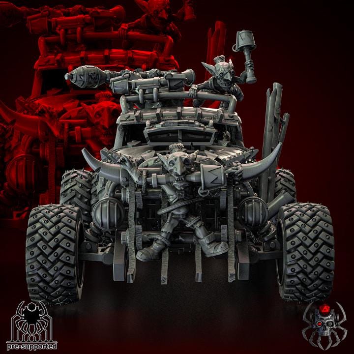 Orks Hot Truck  • 32mm Grimdark Ork Miniature Set for Sci-Fi Wargames & TTRPG | Eight Legs Miniatures mini