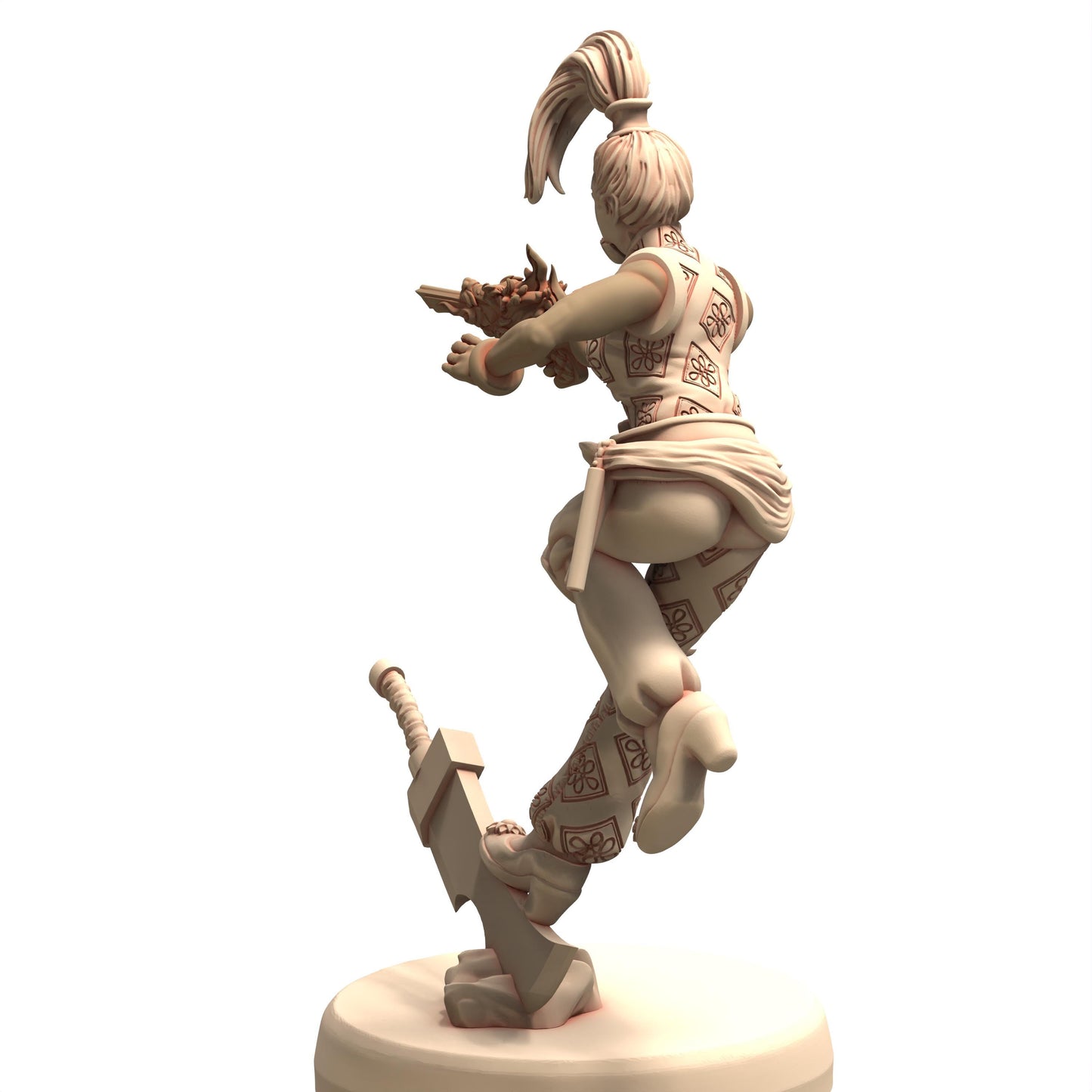 DAIXIYA Acrobatic Harlequin Chinese Wuxia Martial Artist Troupe - Printerra Studios - Tabletop Wargaming Miniature for Grimdark OPR Sci-fi