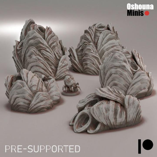 Terrain Deep Hive Bug Nests - Oshounaminis - Tabletop wargaming miniature for Grimdark | OPR | Sci-fi | Alien | Bug | Resin 3D Printed