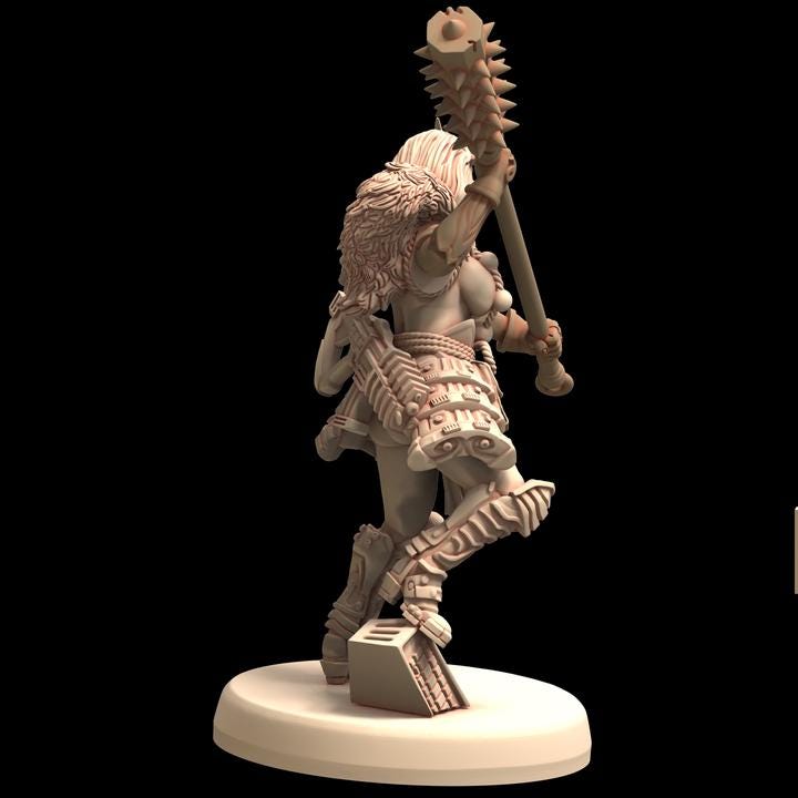 CyberOnis Space Oni Female Samurai Scifi Infinite TechnoPunk - Printerra Studios - Tabletop Wargaming Miniature for Grimdark | OPR | Sci-fi