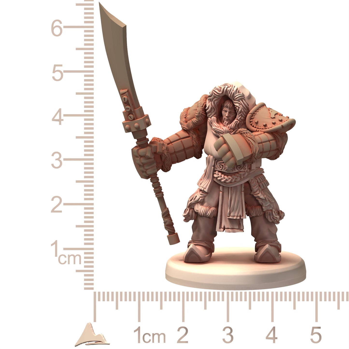 DAIXIYA Scar Mongolian White Sons of Tengri - Printerra Studios - Tabletop Wargaming Miniature for Grimdark OPR Sci-fi