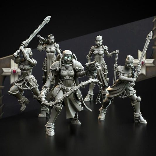 Widows of Regret Squad - Battle Sisters - for Sci-Fi Wargames & TTRPG | Eight Legs Miniatures mini