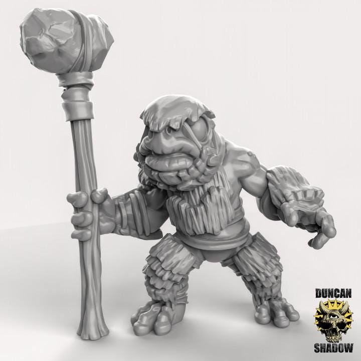 Frog Folk with Great Hammer | Duncan Shadow | PathFinder | Mini | Tabletop Wargaming | Dungeons and Dragons | Resin | Fantasy | RPG