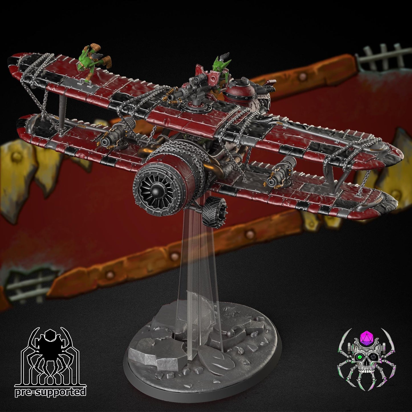 Ork BiBlasta  • 32mm Grimdark Ork Miniatures Set for Sci-Fi Wargames & TTRPG | Eight Legs Miniatures mini