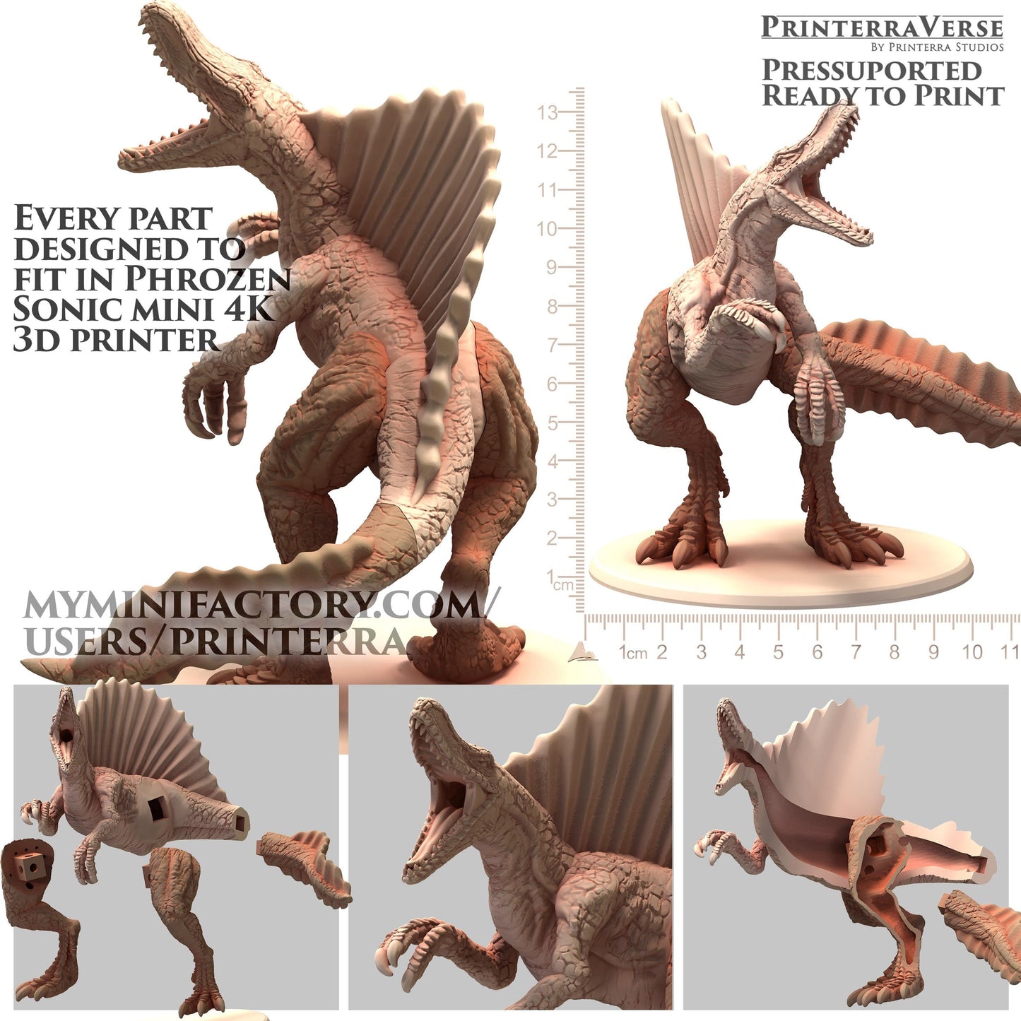 Dinosaur Pack Pteranodon Allosaurus Ankylosaurus and many more Printerra Studios - Tabletop Wargaming Miniature for Grimdark | OPR | Sci-fi