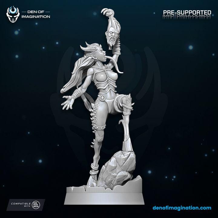 Chaos Demon Miniatures - Succubus Unit - Children of Excess - Wildmesh - Tabletop wargaming miniature for Grimdark | OPR | Sci-fi