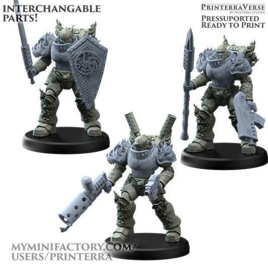 Lizard Trueborn  - Alphaya - Printerra Studios - Tabletop Wargaming Miniature for Grimdark | OPR | Sci-fi