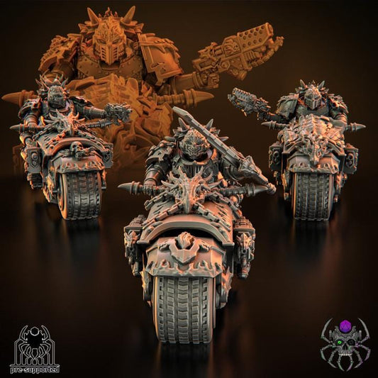 Flame Lizards Bikers - Sci-Fi Wargames & TTRPG | Eight Legs Miniatures mini