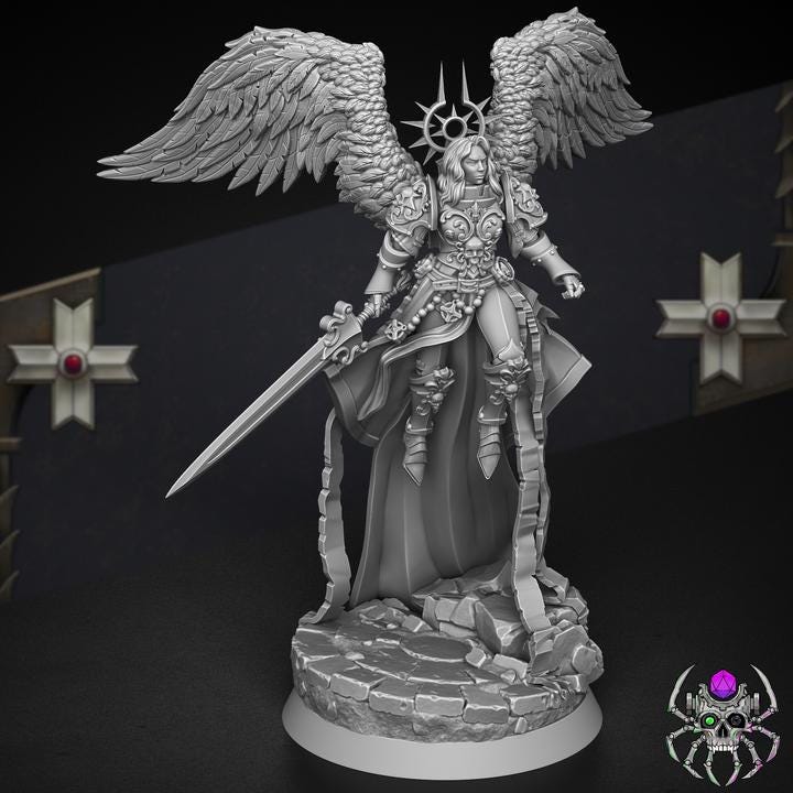 Archangel of Revenge - Battle Sisters - for Sci-Fi Wargames & TTRPG | Eight Legs Miniatures mini