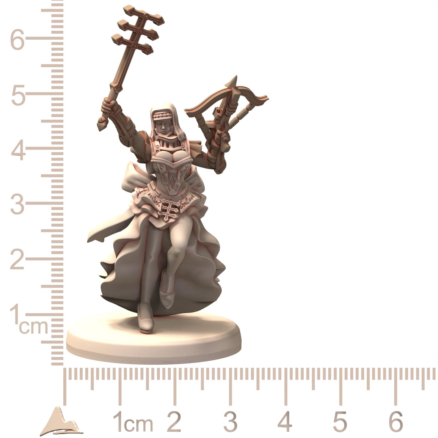 BELTHAZARK Zealots of Belthazark Fanatics Nuns Chainsaw Inquisition - Printerra - Tabletop Wargaming Miniature for Grimdark OPR Sci-fi
