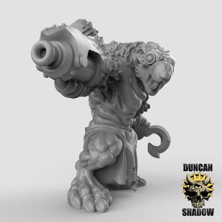 Rat Ogres | Duncan Shadow| PathFinder | Mini | Tabletop Wargaming | Dungeons and Dragons | Resin | Fantasy | RPG