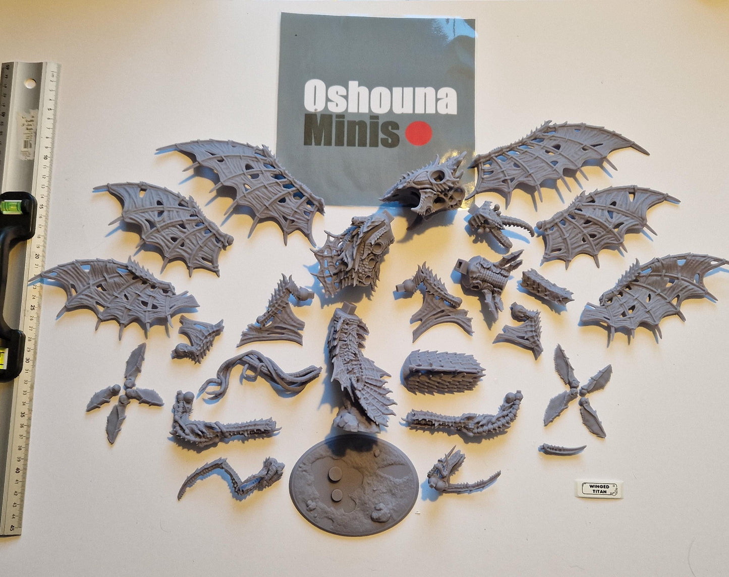 Flying Titan Miniature - Deep Hive - Oshounaminis - Tabletop wargaming miniature for Grimdark | OPR | Sci-fi | Alien Bug Proxy |