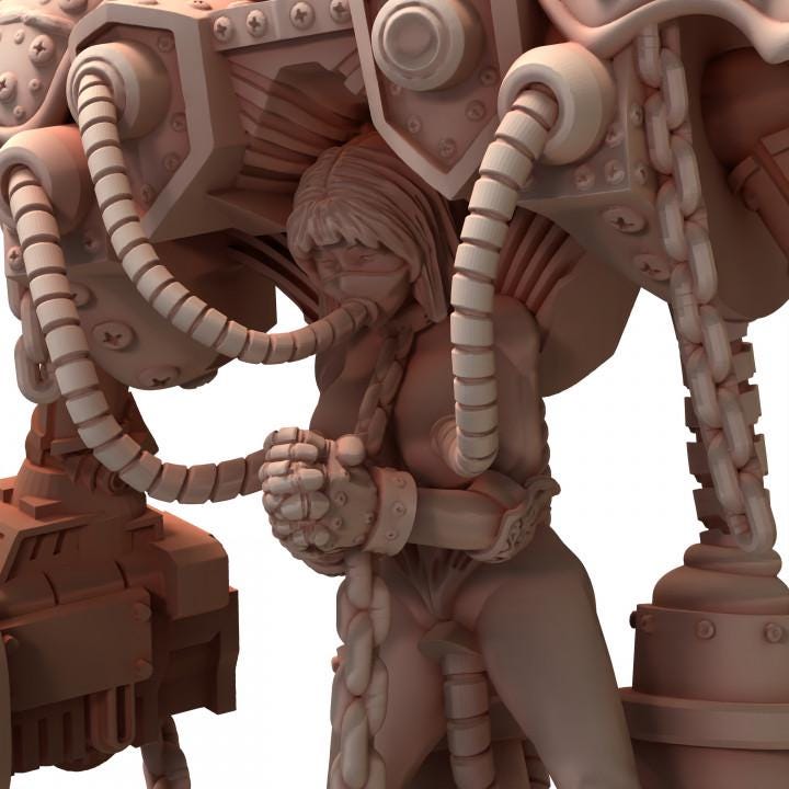 Battle Nuns Prayer Machine Nundam Warsuit -  BELTHAZARK - Printerra Studios - Tabletop Wargaming Miniature for Grimdark | OPR | Sci-fi