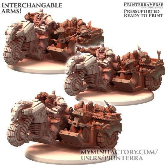White Scars DAIXIYA Tengri Heavy Riders - Belthazark - Printerra Studios - Tabletop Wargaming Miniature for Grimdark | OPR | Sci-fi