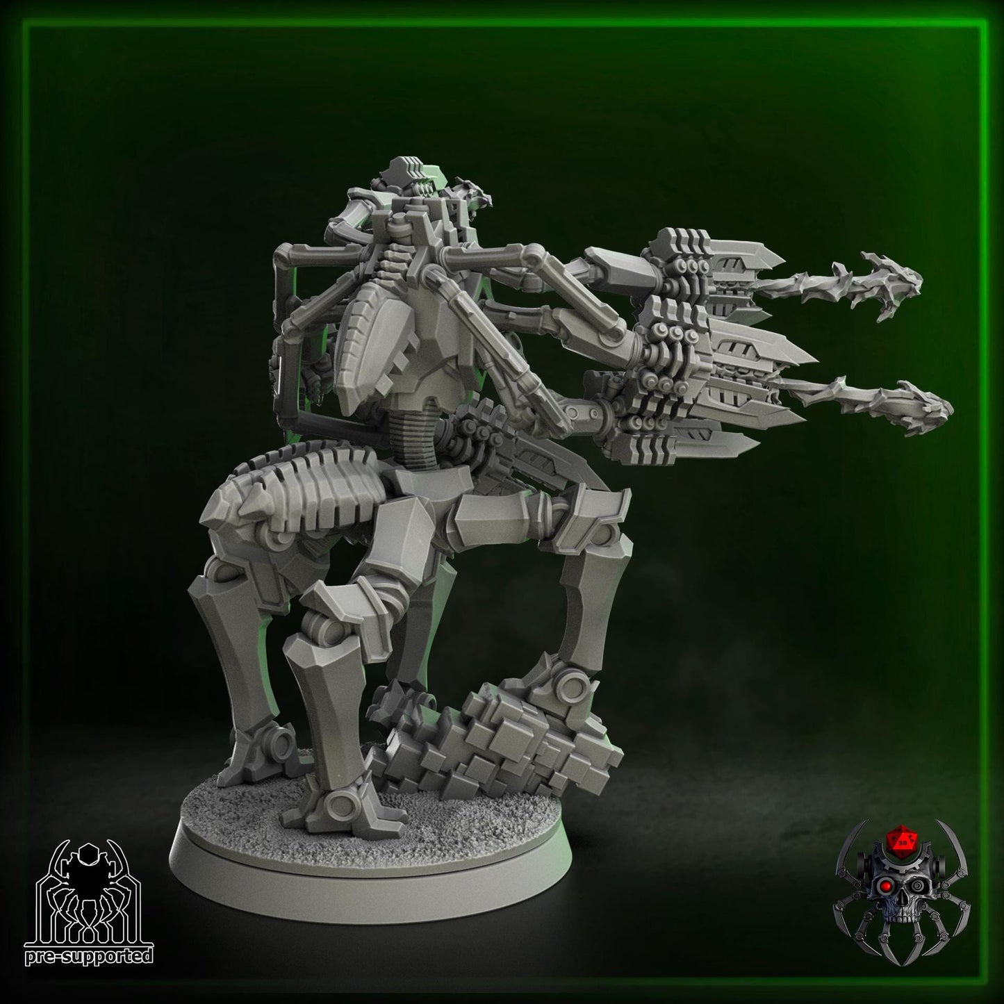 Metal born multi-target gunner - for Sci-Fi Wargames & TTRPG | Eight Legs Miniatures mini