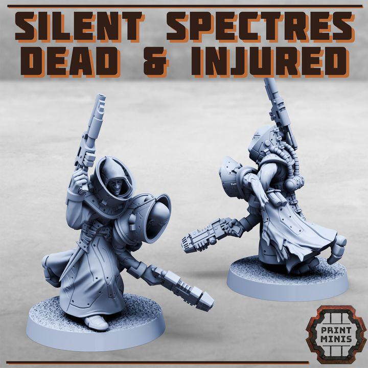 Silent Spectres - Dead and Injured NPCs - Print Minis - Tabletop Wargaming Miniature for Grimdark | OPR | Sci-fi