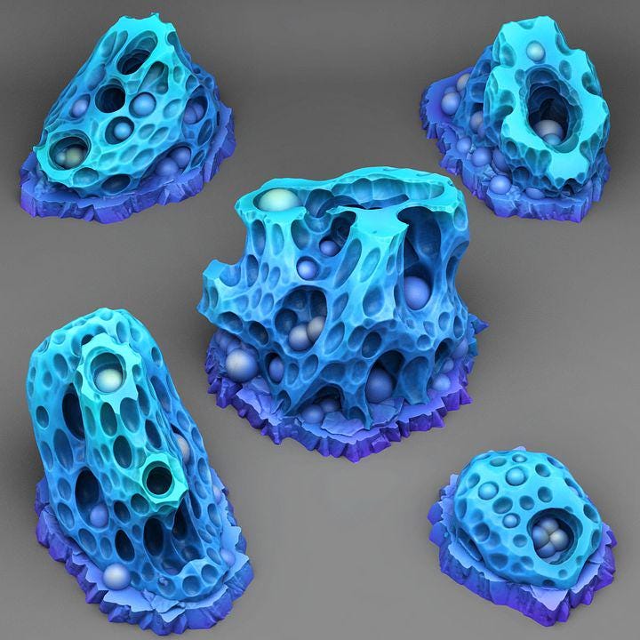 Alien Spider Nests Scatter Terrain Objectives Fantastic Plants and Rocks | PathFinder | Mini | Dungeons and Dragons Fantasy