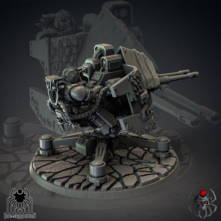 FlameLizard Turret - Sci-Fi Wargames & TTRPG | Eight Legs Miniatures mini