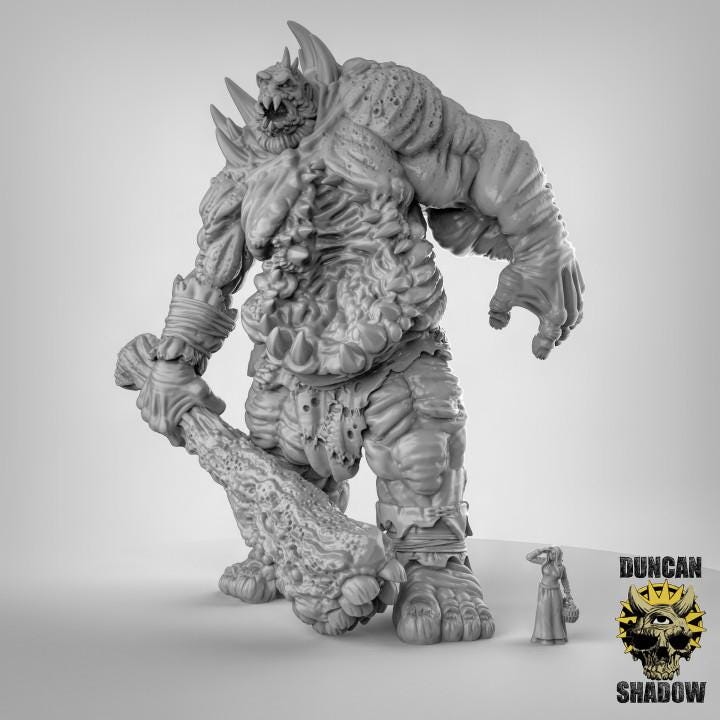 Chaos Titan Undead Miniature | Duncan Shadow | PathFinder | Mini | Tabletop Wargaming | Dungeons and Dragons | Resin | Fantasy | RPG