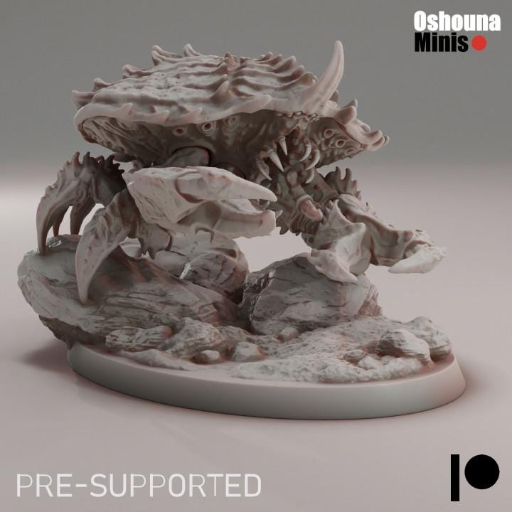 King Crab -  Deep Hive - Oshounaminis - Tabletop wargaming miniature for Grimdark | OPR | Sci-fi | Alien Bug Proxy | Printed mini