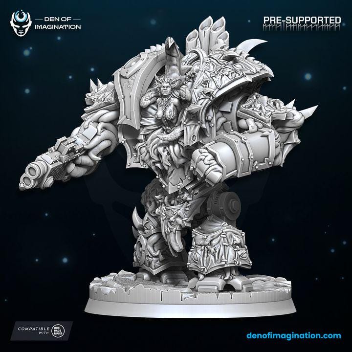 Chaos Juggernaut of Excess Miniature - Chaos of Excess - Wildmesh - Tabletop Wargaming for Grimdark | Alternative  | OPR Sci-Fi