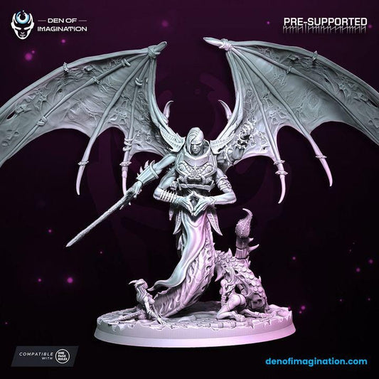 Chaos Demon - Miniature - Caligula Avatar of Vice Champion of Luxor - Wildmesh - Tabletop Wargaming for Grimdark Alternative | OPR | Sci-Fi