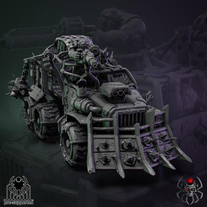 Ork War Truck • 32mm Grimdark Ork Miniature Set for Sci-Fi Wargames & TTRPG | Eight Legs Miniatures mini