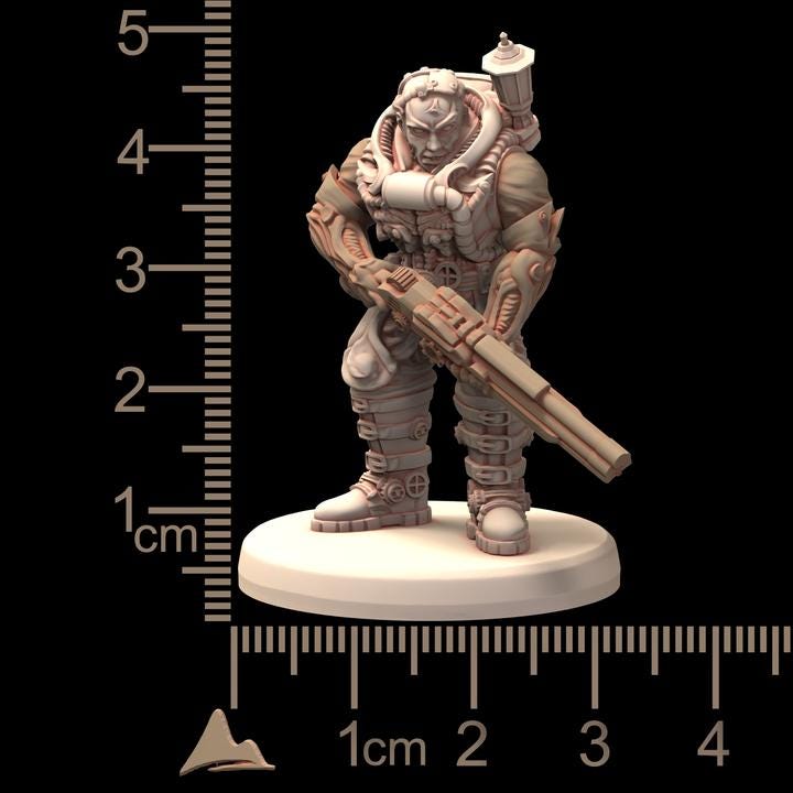Neo Lab Guards ( 5 - 20 ) Genetist Fleshsculptor - Printerra Studios - Tabletop Wargaming Miniature for Grimdark | OPR | Sci-fi