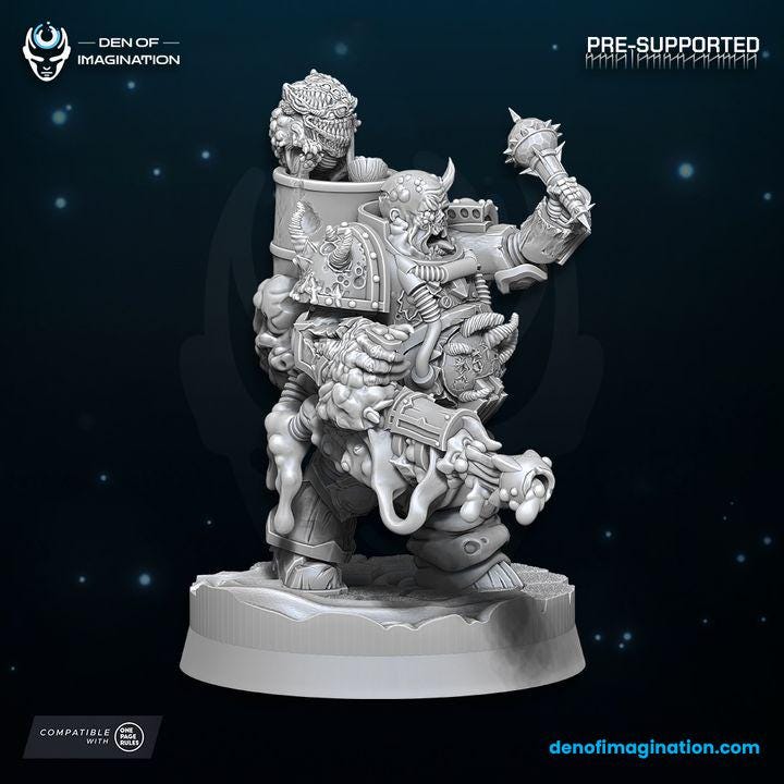 Chaos Plague - Master of Disease - Wildmesh - Tabletop wargaming miniature for Grimdark | OPR | Sci-fi | Chaos mini