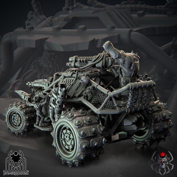 Ork War Buggy • Grimdark Miniature for OPR and Sci-Fi Wargames & TTRPG tabletop Wargaming Miniature | Eight Legs Miniatures mini