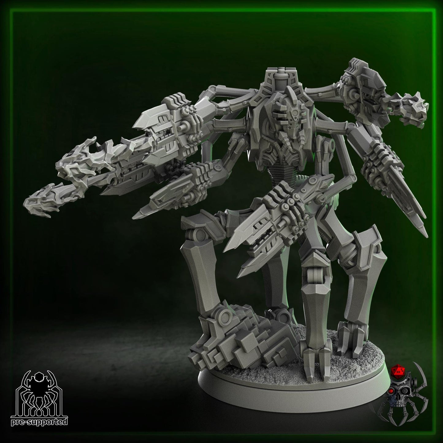 Metal born multi-target gunner - for Sci-Fi Wargames & TTRPG | Eight Legs Miniatures mini