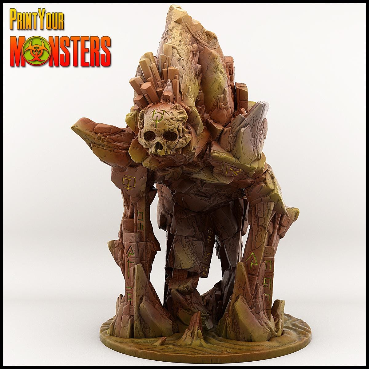 Desert Golem Print your Monster | PathFinder | Mini | Tabletop Wargaming | Dungeons and Dragons | Resin | Fantasy | RPG