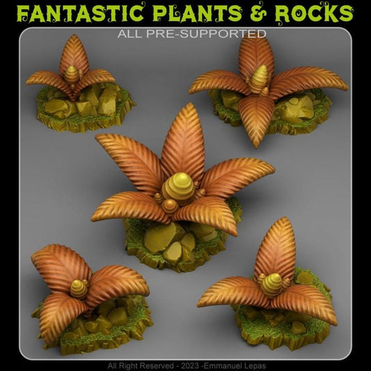 Dangerous Bee Plants Wargaming Terrain Objectives | Fantastic Plants and Rocks | PathFinder | Mini | Dungeons and Dragons | Fantasy | RPG