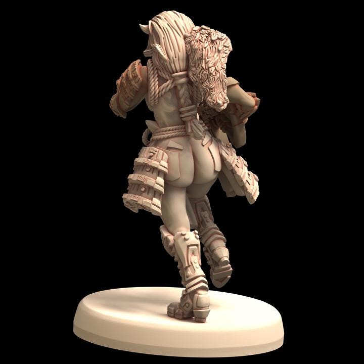 CyberOnis Space Oni Female Samurai Scifi Infinite TechnoPunk - Printerra Studios - Tabletop Wargaming Miniature for Grimdark | OPR | Sci-fi