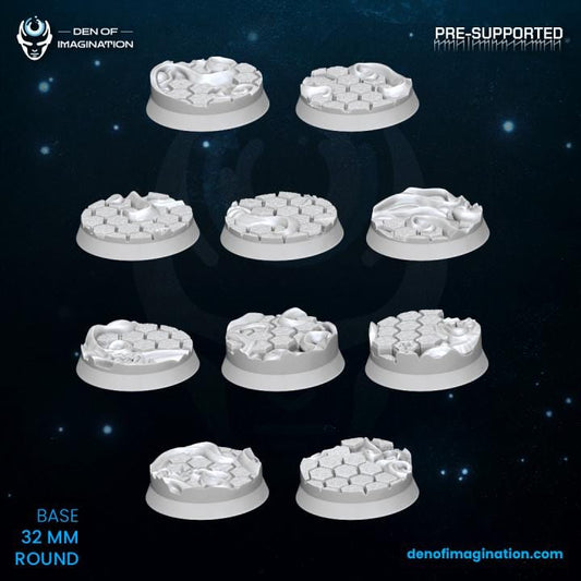 Void Infestation Bases  ( 5 - 20 ) (various sizes ) - Wildmesh - Compatible with Grimdark | OCR | Sci-Fi Miniatures