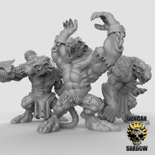 Rat Ogres | Duncan Shadow| PathFinder | Mini | Tabletop Wargaming | Dungeons and Dragons | Resin | Fantasy | RPG
