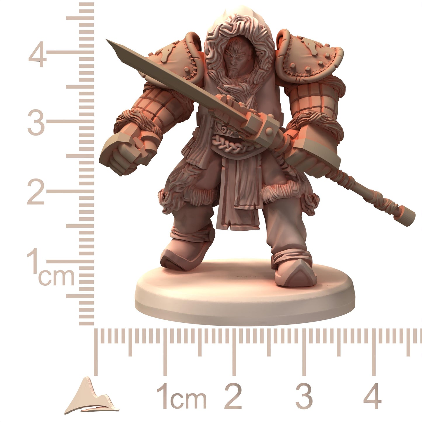 DAIXIYA Scar Mongolian White Sons of Tengri - Printerra Studios - Tabletop Wargaming Miniature for Grimdark OPR Sci-fi