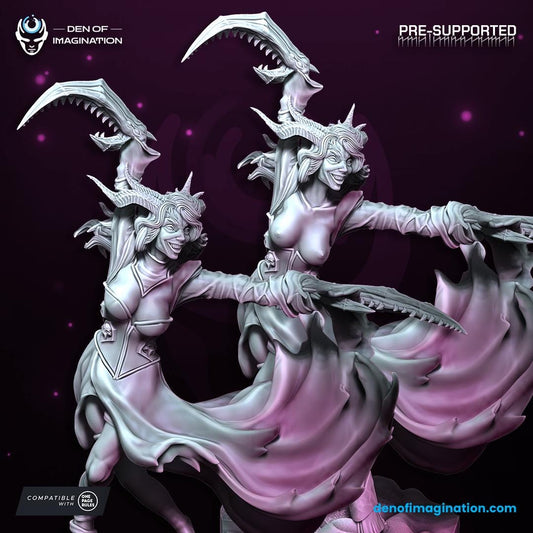 Chaos Demon - Battle Dancer succubus of Excess - Miniature - NEW WildMesh release March 25 Tabletop Wargaming for Grimdark | OPR