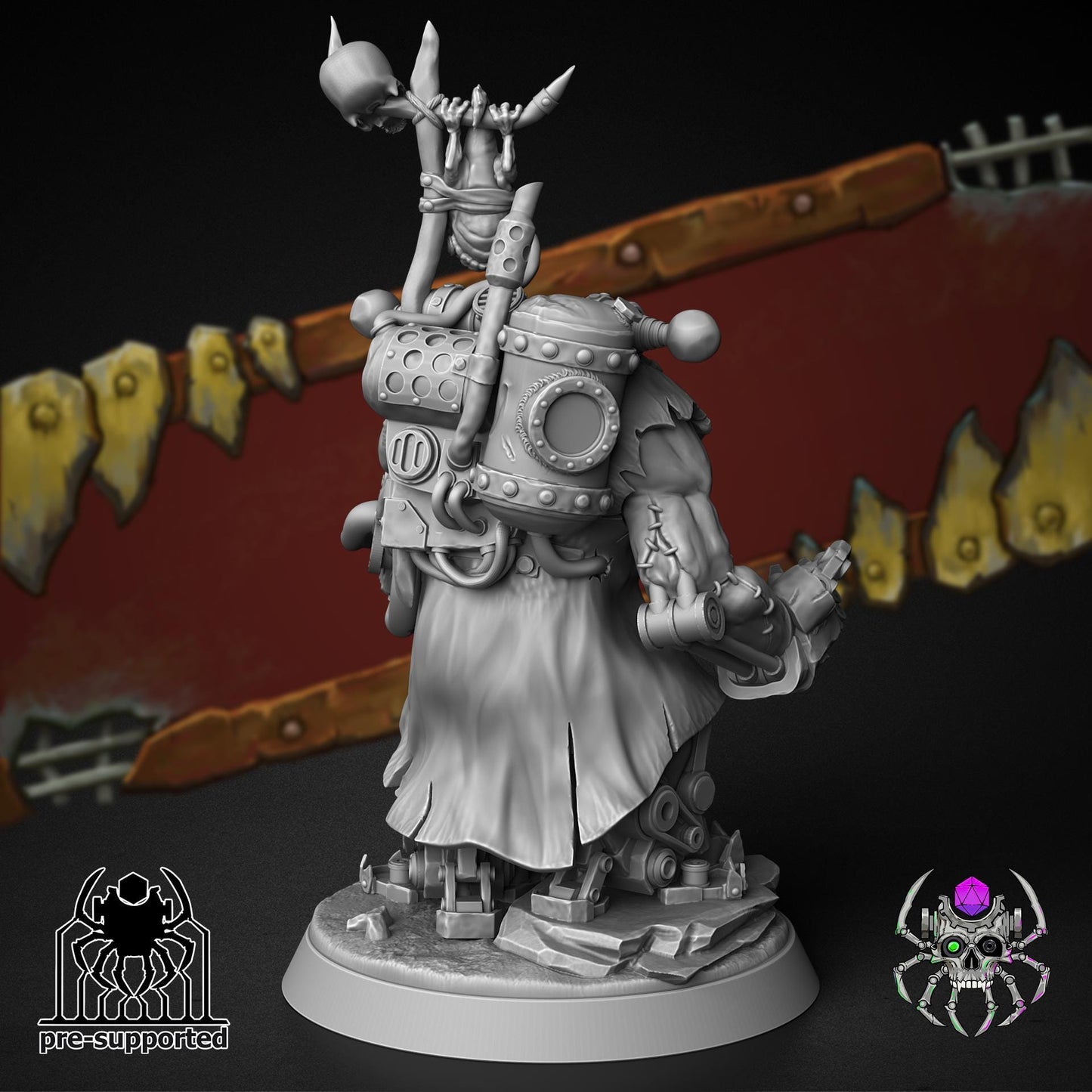 Ork Ache Master • 32mm Grimdark Ork  for Sci-Fi Wargames & TTRPG | Eight Legs Miniatures mini