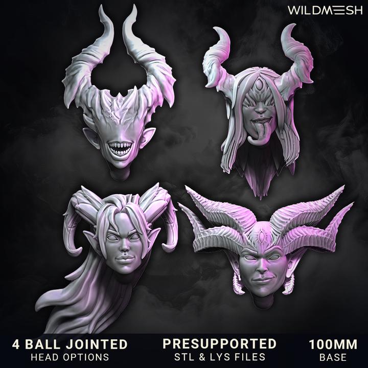 Chaos Demon Succubus of Excess Bride of Silence 100mm New Ball point Version Miniatures Wildmesh  Tabletop Wargaming for Grimdark OPR Sci-fi