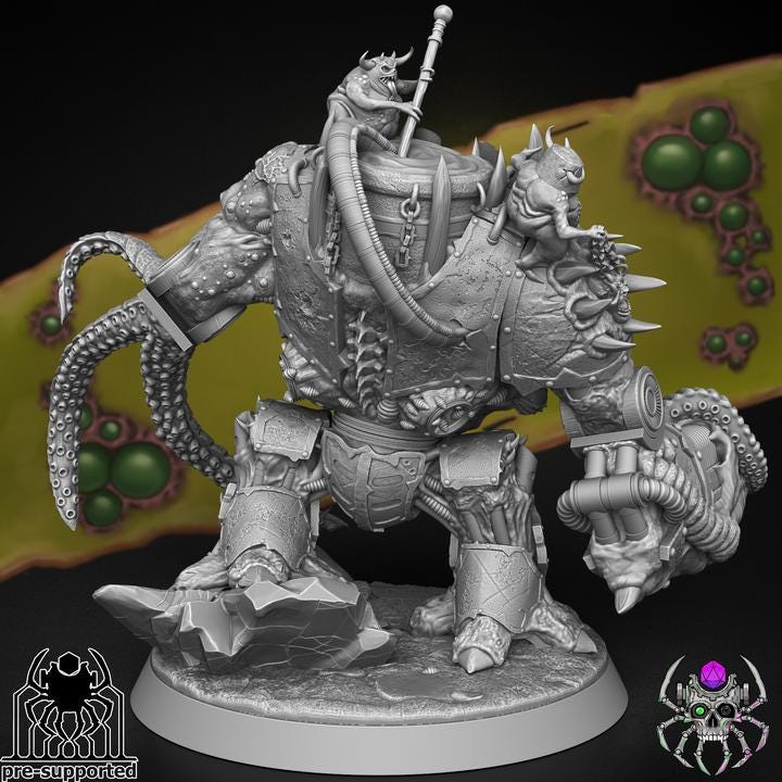 Chaos Plague Bringers Beast of Decay - Miniatures Set for Sci-Fi Wargames & TTRPG | Eight Legs Miniatures mini