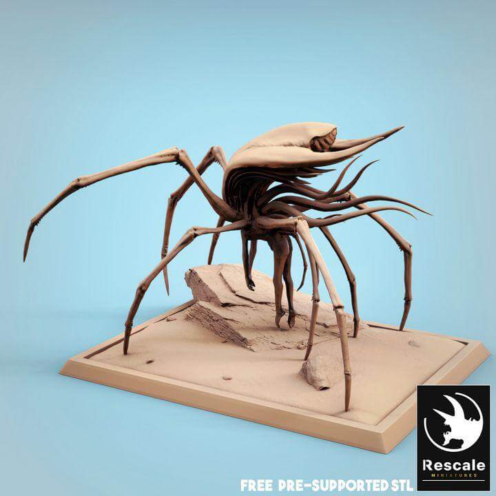 Alien Parasite | DND | TTRPG | Rescale Miniatures | 4 Sizes | PathFinder | Mini | Tabletop Wargaming | Dungeons and Dragons | Fantasy | RPG